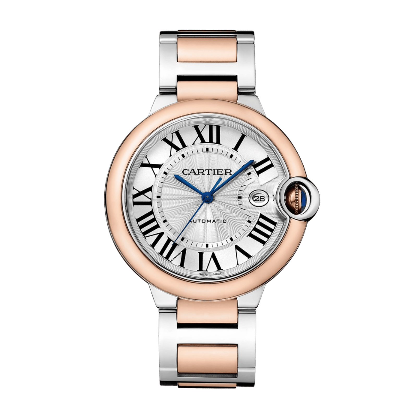 a23bb8e7757b10fbc1beedf9c63ac85a.png Ballon Bleu de Cartier Rose Gold & Steel Silver Dial 42mm - Image 1