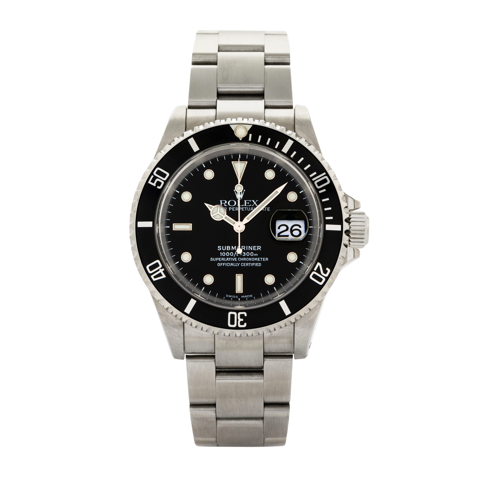a48401881b8f8a5ceb4fe89d5094a793.png Submariner Date "SuperLuminova" Steel Black Dial 40mm - Image 1