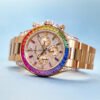Daytona Rose Gold Rainbow Diamond Pave Dial 40mm - Image 2