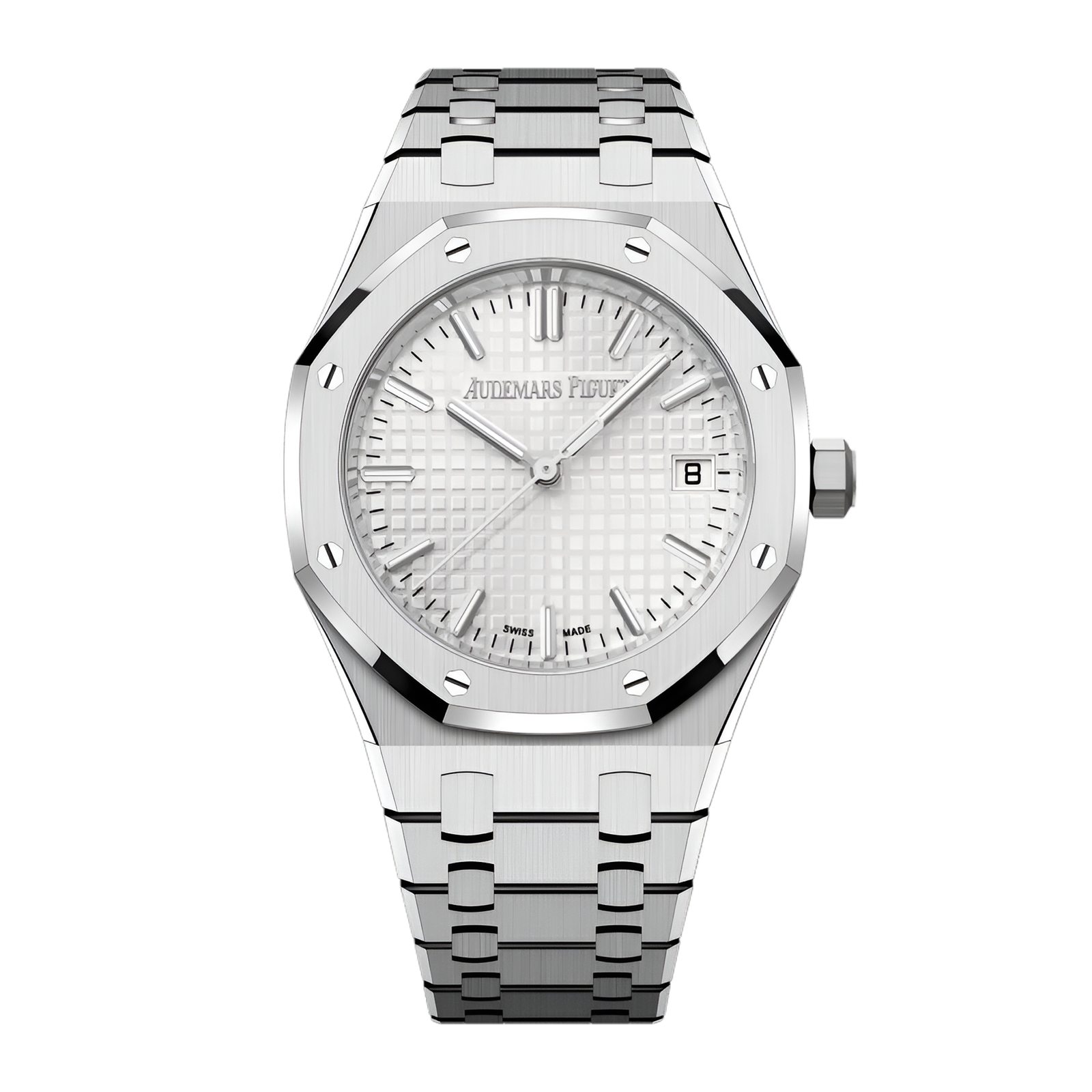 a80a4b41fc52d168447ccb1b6845a109.png Royal Oak "50th Anniversary" Steel Silver Dial 34mm - Image 1