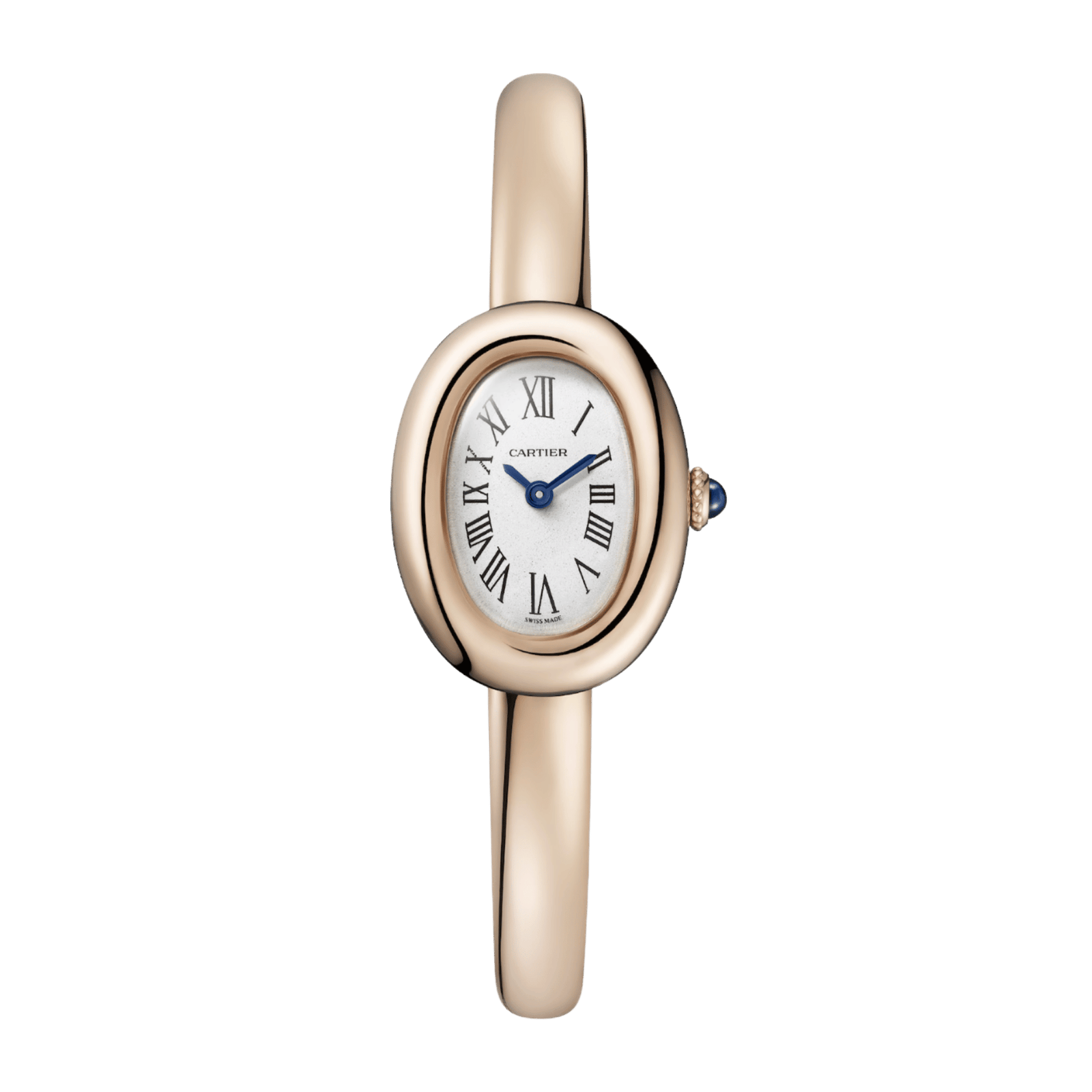 a97943e2d620030eede13a601917f959.png Baignoire de Cartier Size 15 Rose Gold Silver Dial 24mm - Image 1