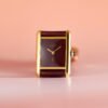 Vintage Tank Vermeil Gold Plated Burgundy Dial 23mm - Image 3