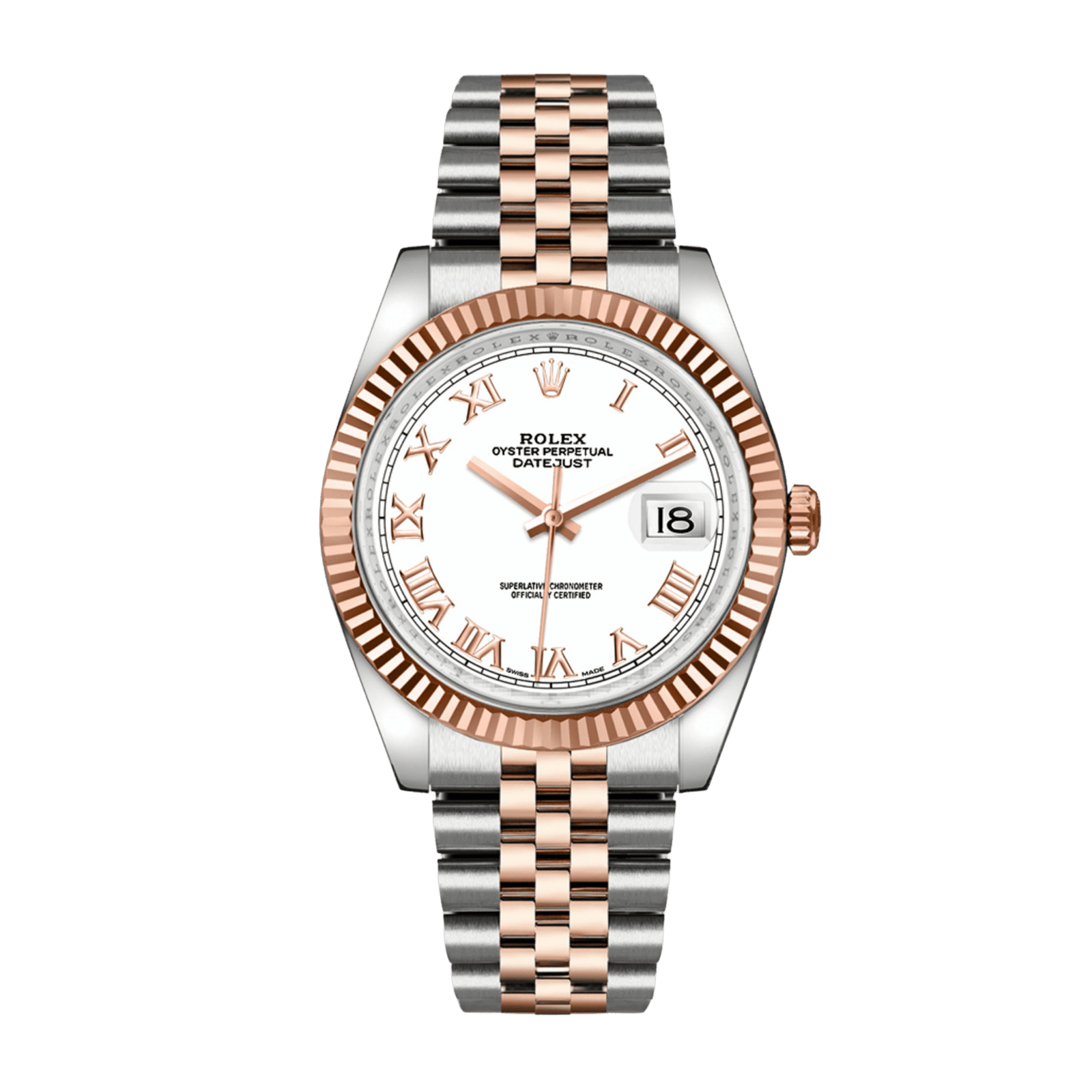 ab108d970a093814ea2a14caf53e5f03.png Datejust Rose Gold & Steel White Dial 36mm - Image 1