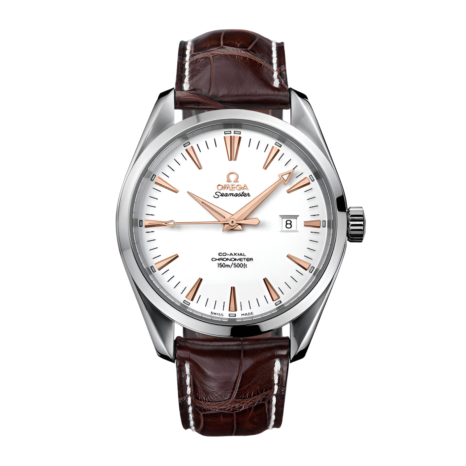 adc7326157bcf1ee3bda6a6cab74e3d2.png Aqua Terra Steel White Dial 42mm - Image 1