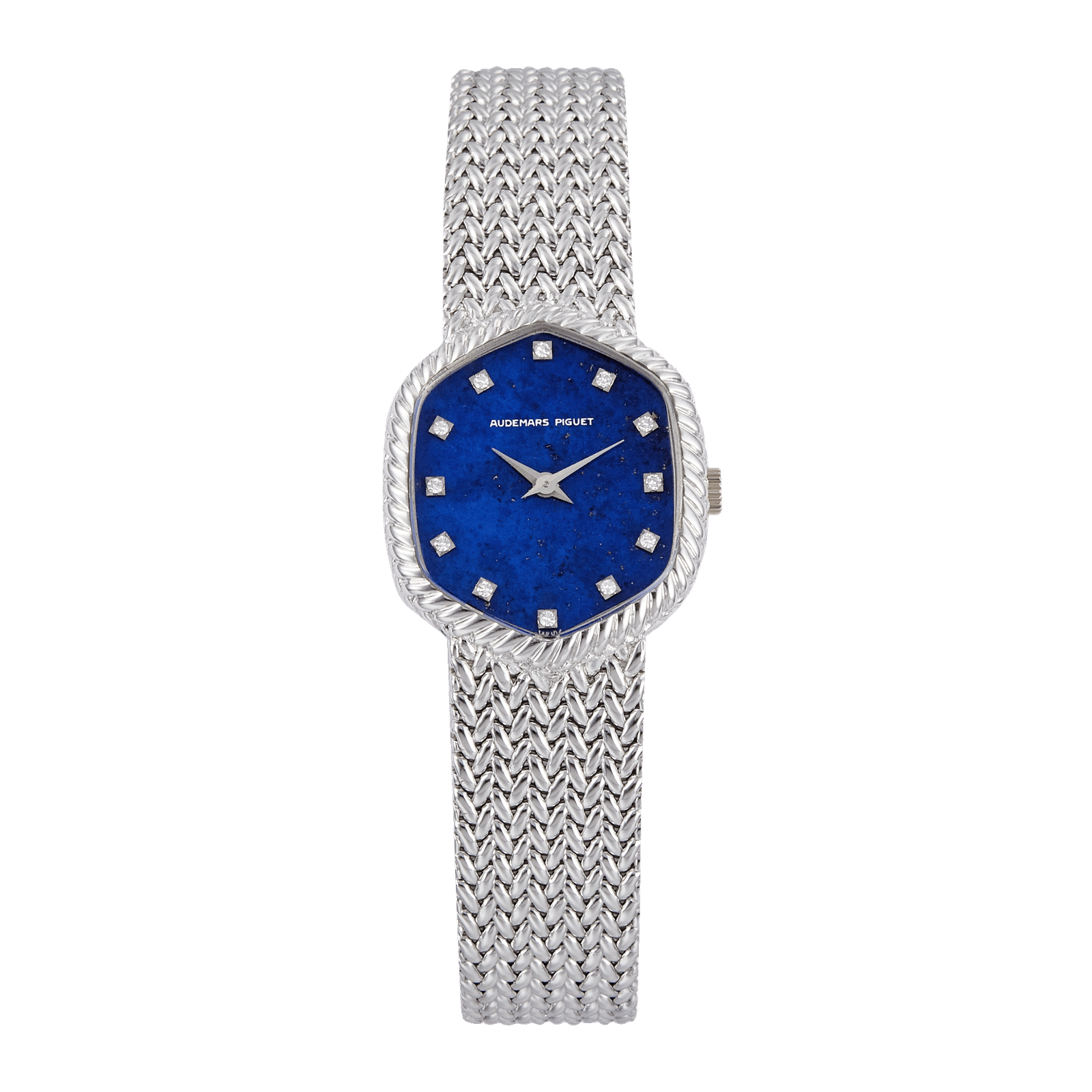 b01321c5a8579aa35f9202cf28656ad1.png Hexagon White Gold Diamond Lapis Lazuli Dial - Image 1