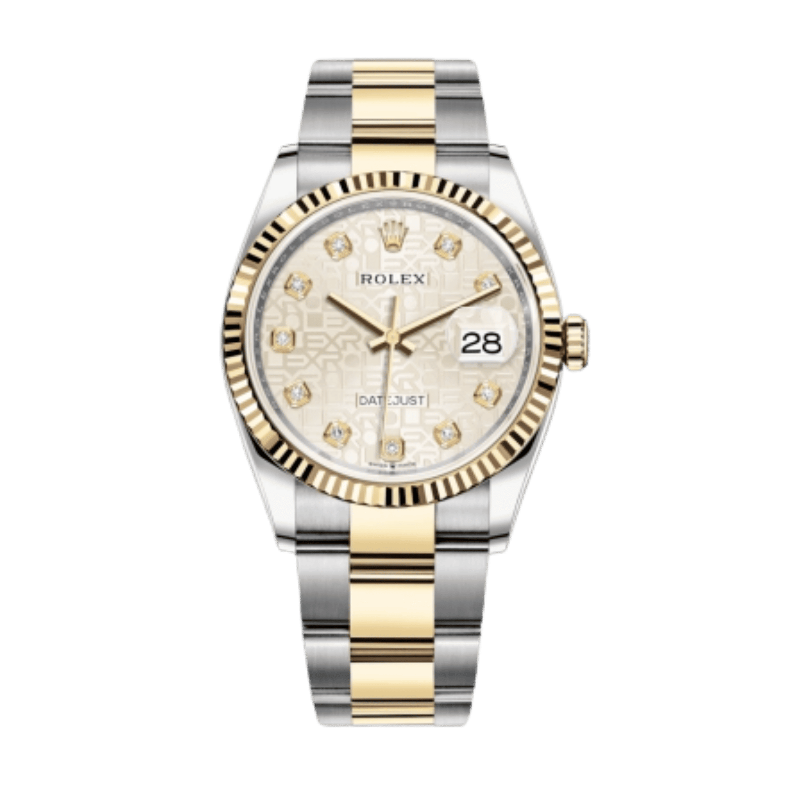 c0b58df09617f9bf199488d041b8fb54.png Datejust Yellow Gold & Steel Silver Computer Dial 36mm - Image 1
