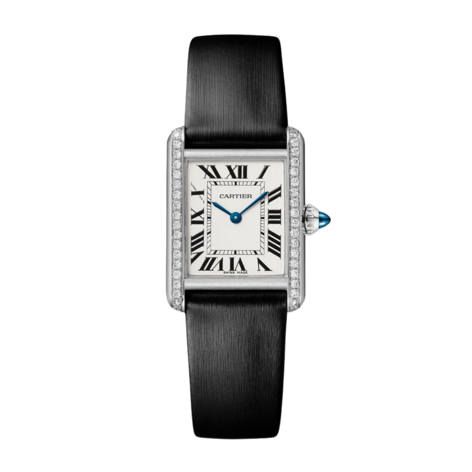 c1d76eb2dc627319498e3d4666e47ed3.png Tank Must Steel Diamond Silver Dial 22mm - Image 1