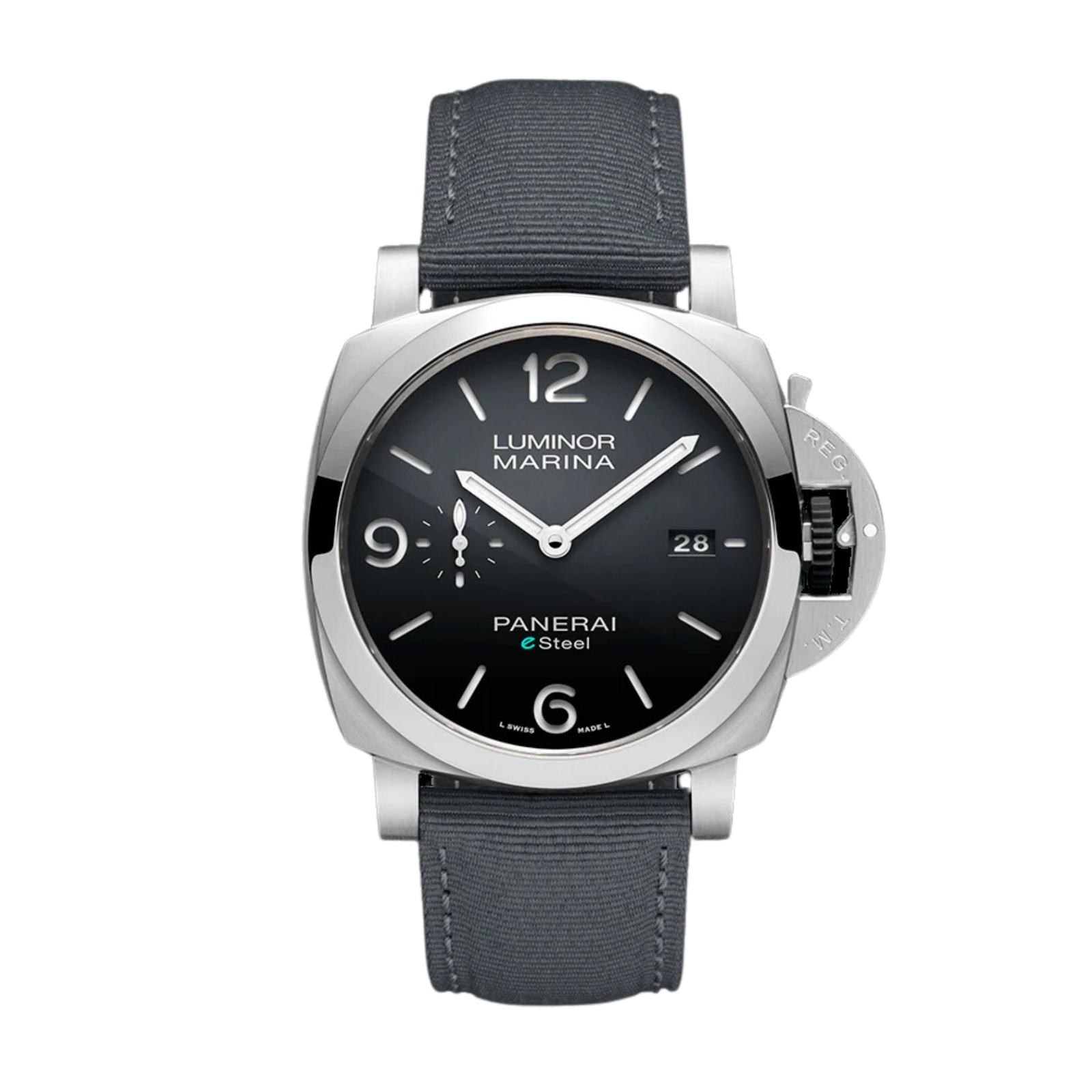 c28d4c391c2eea12b1adf7a3162597fe.png Luminor Marina eSteel Black Dial 44mm - Image 1