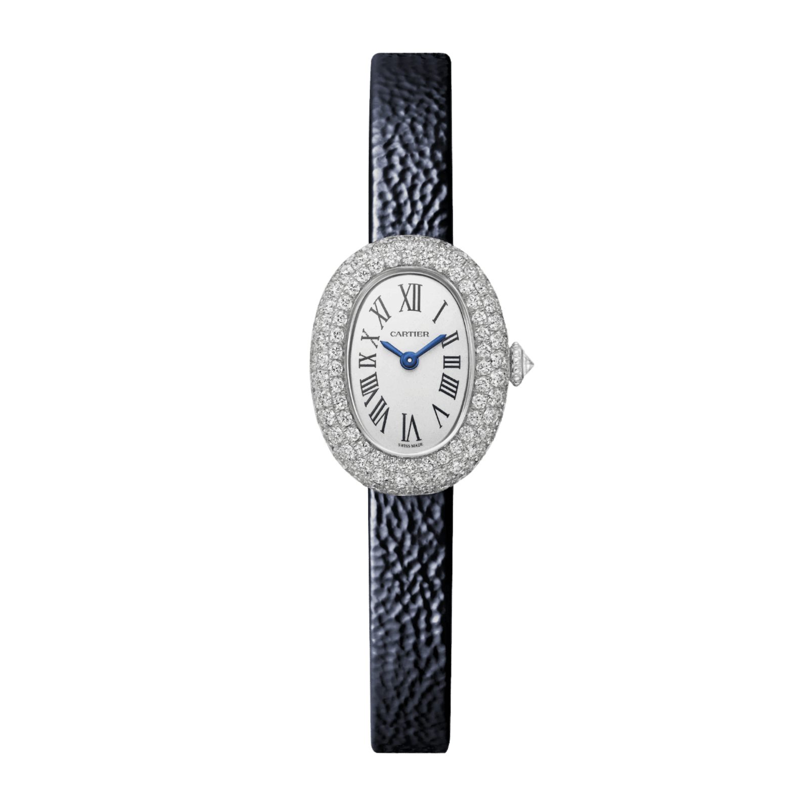 c4f2ca2a36b0189d8bce9dc500f70fb7.png Baignoire de Cartier White Gold Diamond Silver Dial 24mm - Image 1
