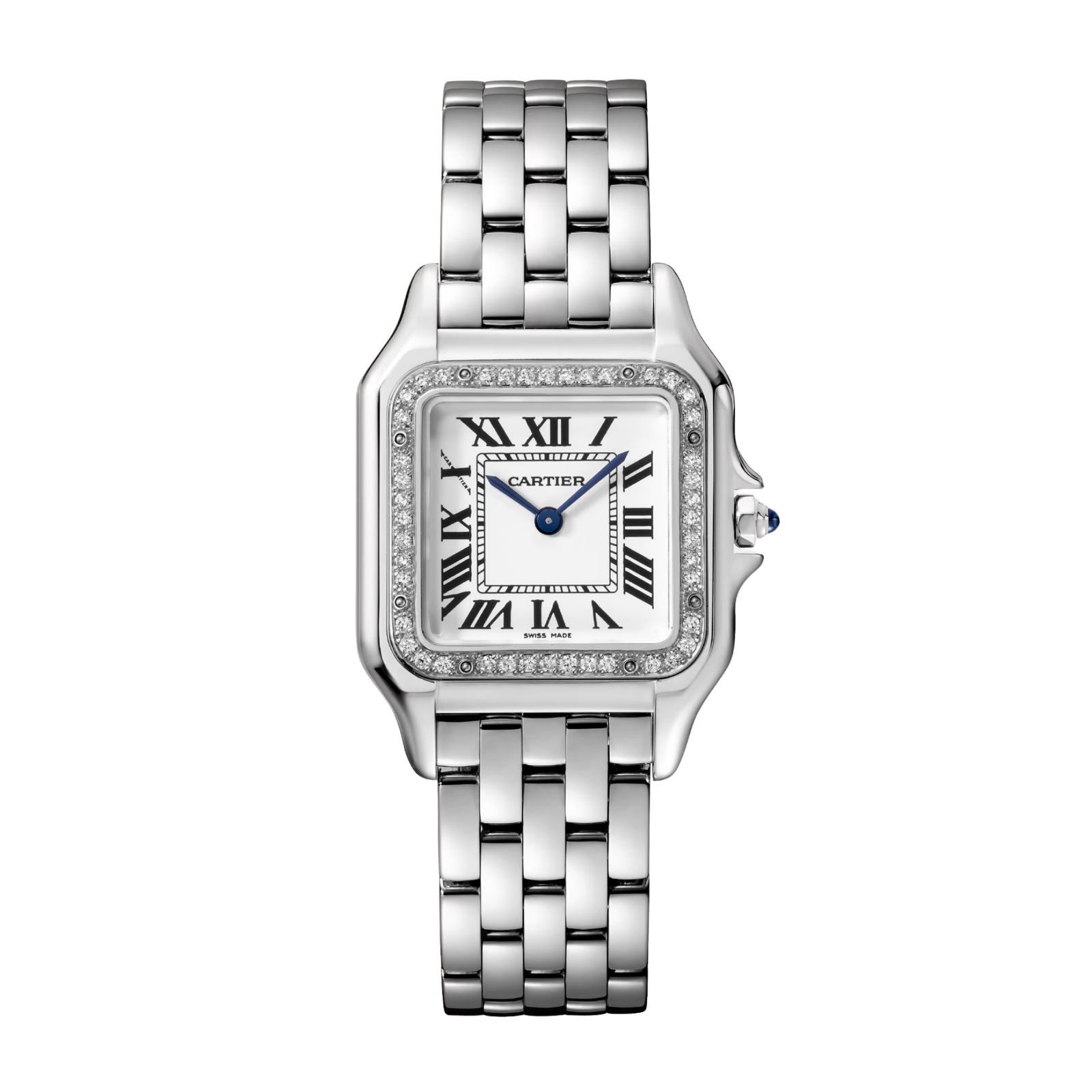 c5273dd399ddfcd9d862715f0100dbc4.png Panthère de Cartier Steel Diamond White Dial 26mm - Image 1