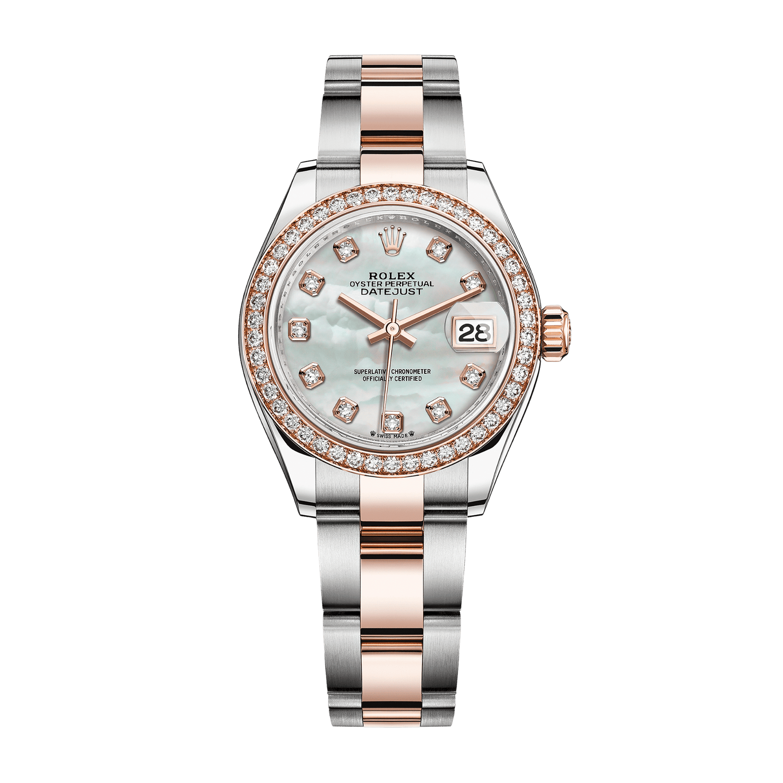 ca8c36de0a196a260bc2ca6fc0911a04.png Lady-Datejust Rose Gold & Steel Diamond Mother of Pearl Dial 28mm - Image 1