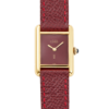 Vintage Tank Vermeil Gold Plated Burgundy Dial 23mm