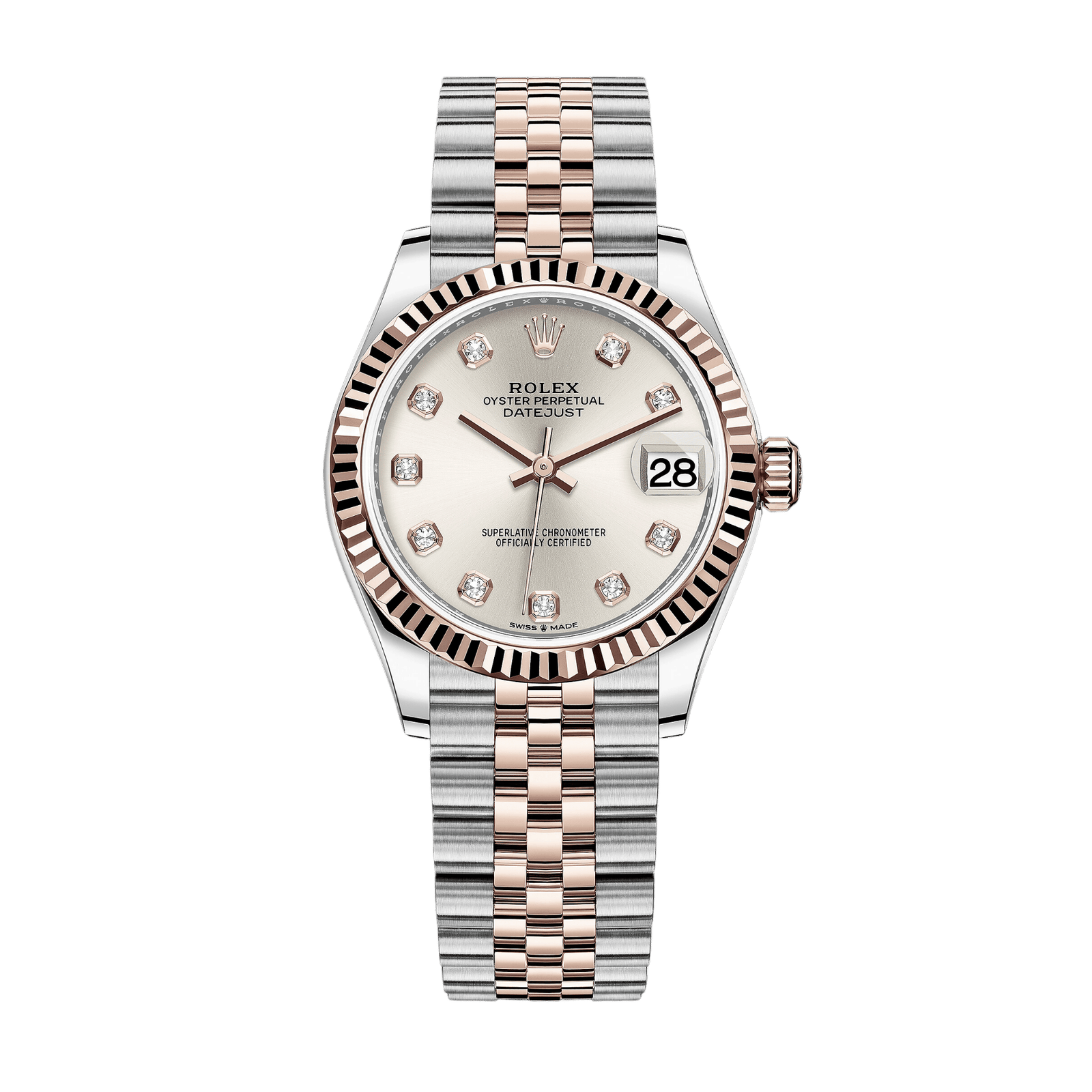 ce70db57f8275090d6d382c35ce49f39.png Datejust Rose Gold & Steel Jubilee Silver Dial 31mm - Image 1