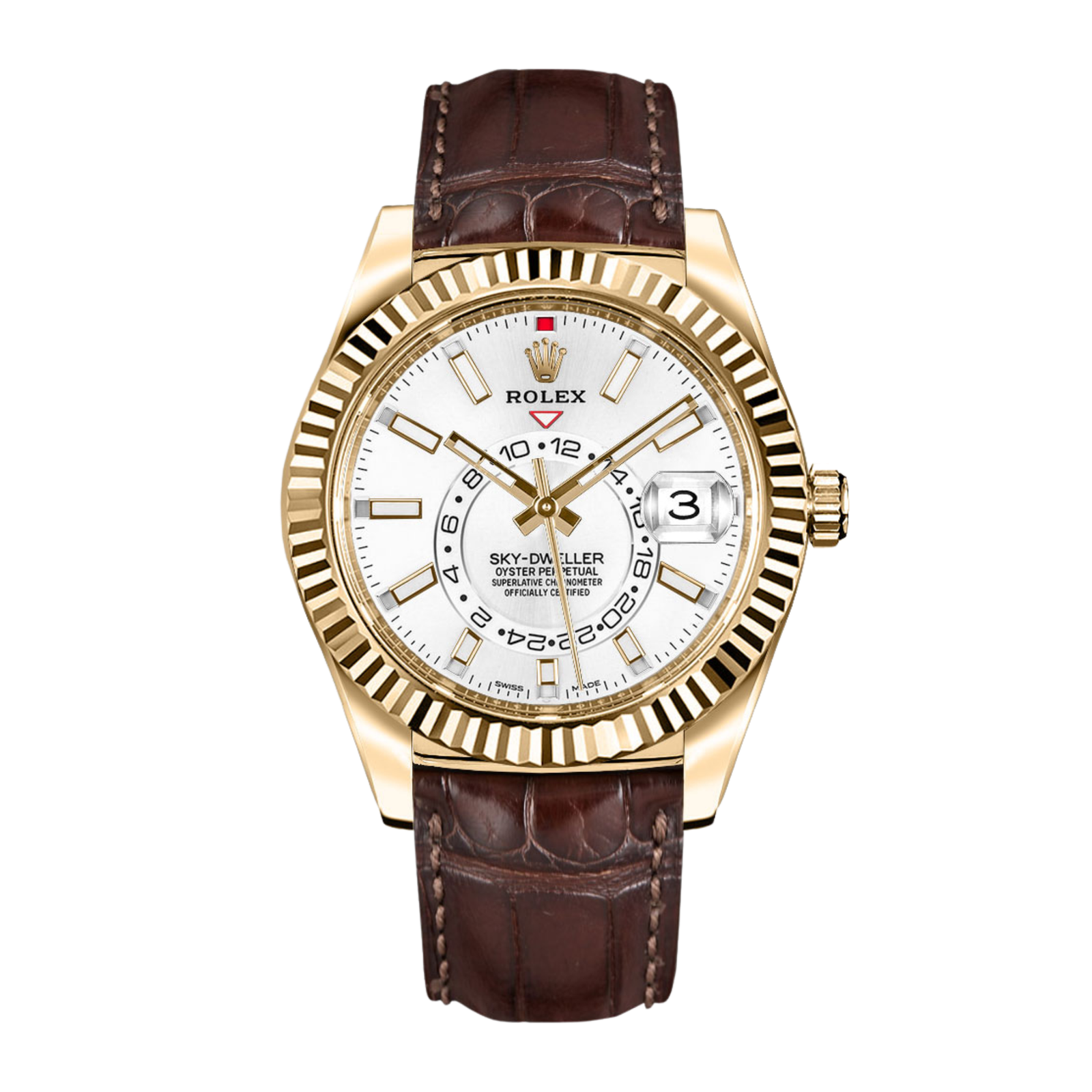 cf6388f8f7ebec1bf3228b994b62bed0.png Sky-Dweller Yellow Gold White Dial 42mm - Image 1