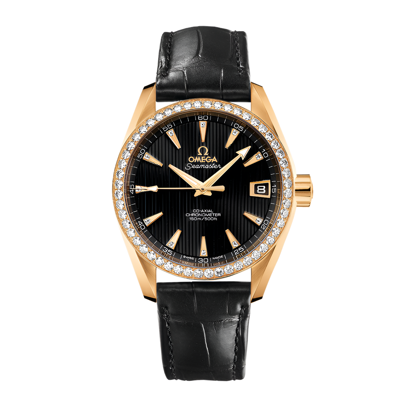 d2c12476b139ed6c376a3cc63613356d.png Aqua Terra Yellow Gold Black Dial 38mm - Image 1