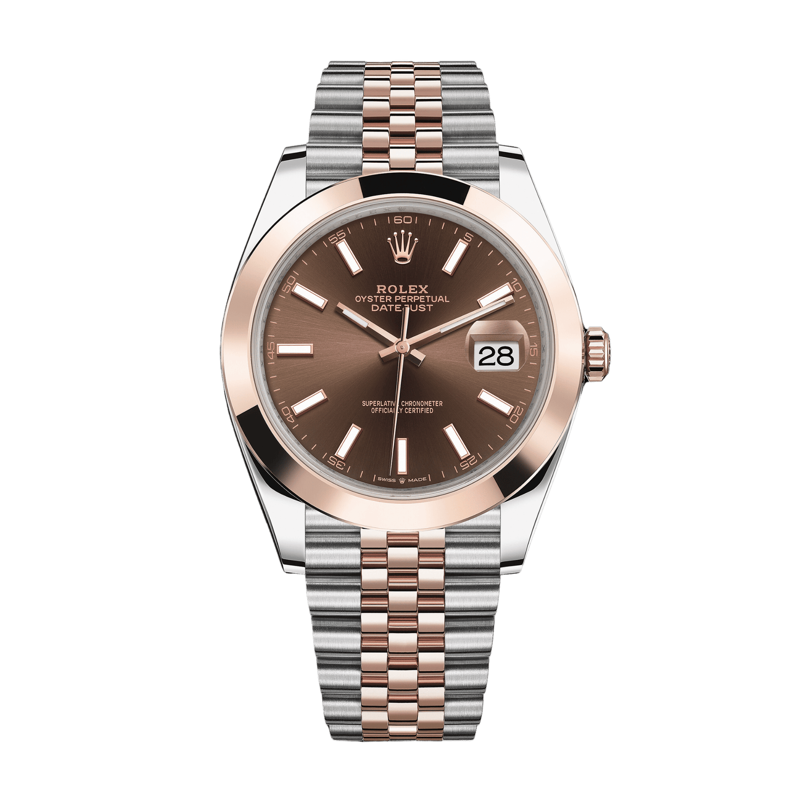 d8dd7cc47fbe1629270c84dff8b3e29b.png Datejust Rose Gold & Steel Jubilee Brown Dial 41mm - Image 1