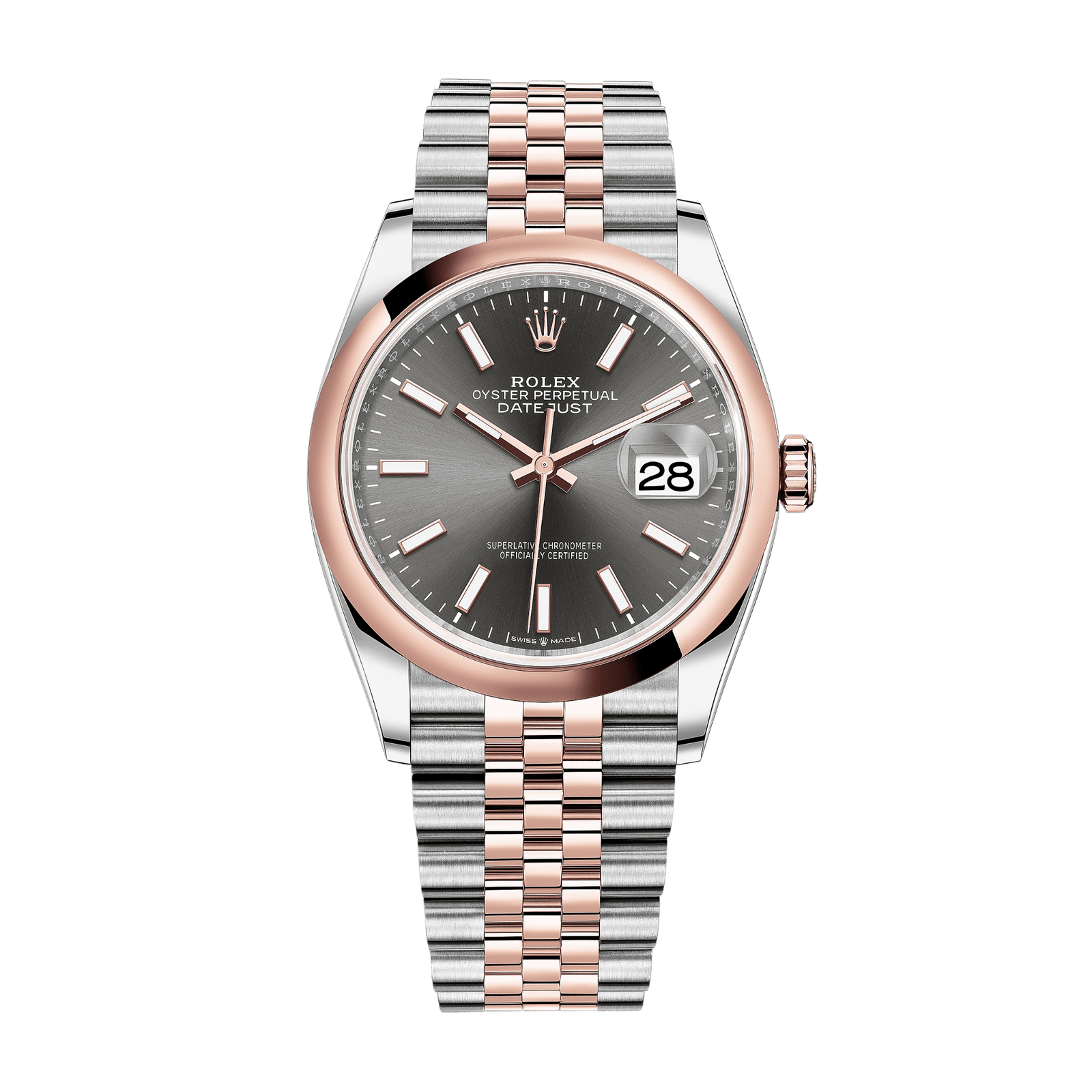 dc0b2c0fa4a52db1b7d9acbc5c828af3.png Datejust Rose Gold & Steel Jubilee Grey Dial 36mm - Image 1