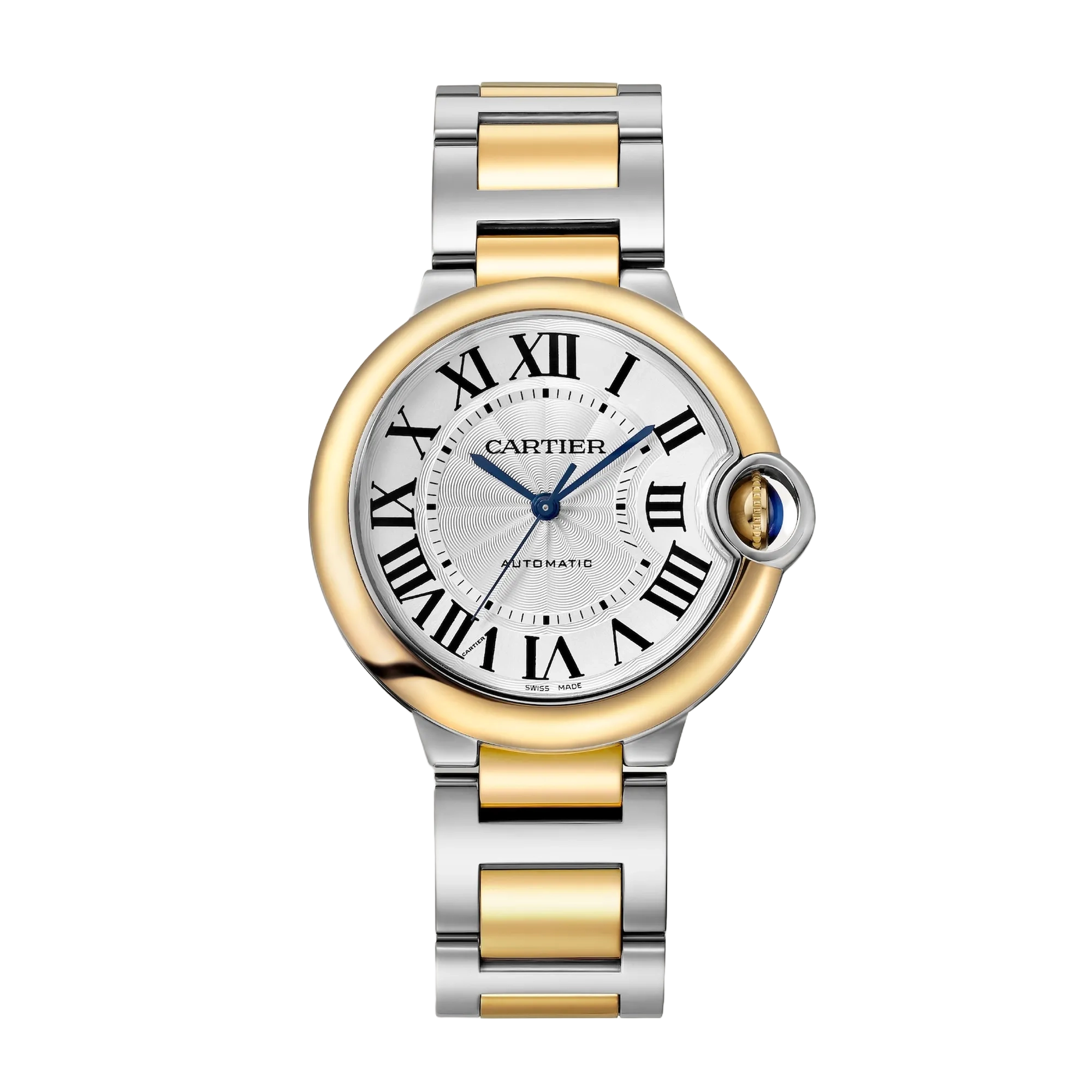 e5505f45faec147687de451cca4e2246.webp Ballon Bleu de Cartier Yellow Gold & Steel Silver Dial 36mm - Image 1