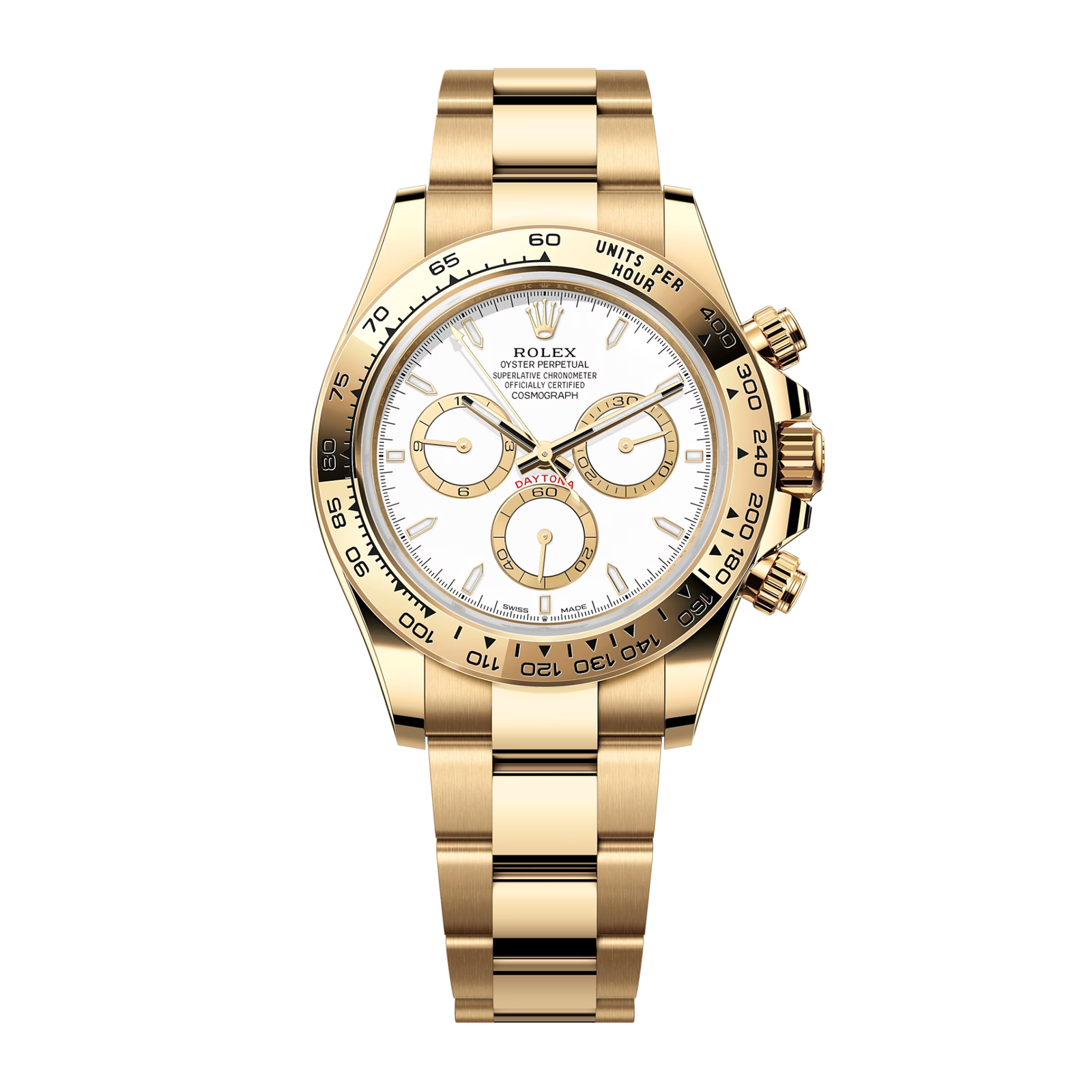 e688e65ae7a22438882711a0e065411e.png Daytona Yellow Gold White Dial 40mm - Image 1