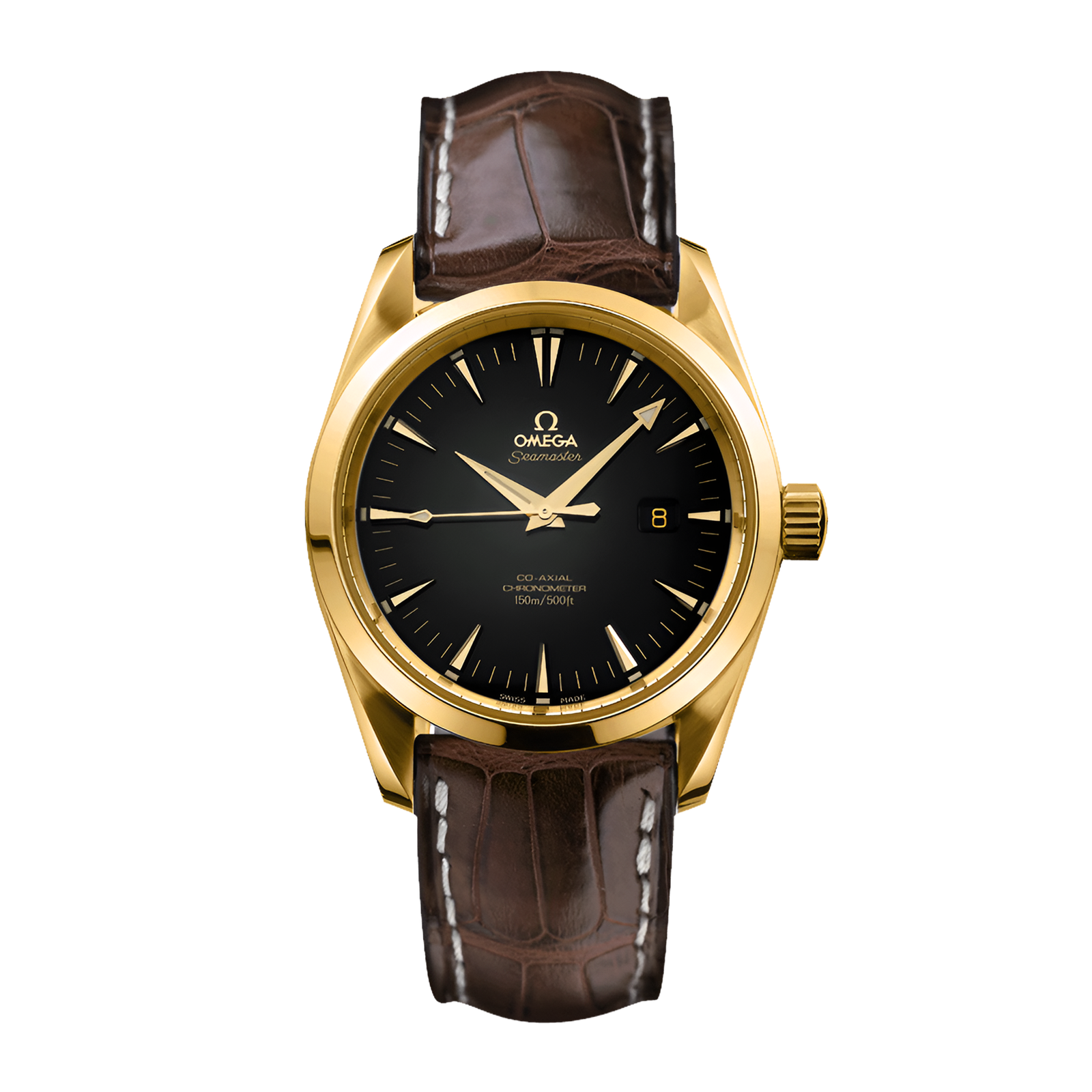 eefb6da09e5a99368ed35c6c9f17c5cd.png Aqua Terra Yellow Gold Black Dial 36mm - Image 1