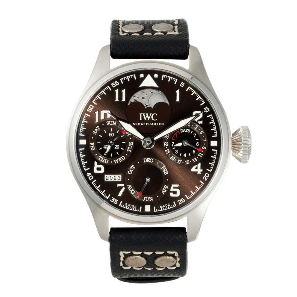 f0b01ceda664a96f1c283262cb41eeb7.webp Big Pilot's Watch Perpetual Calendar Edition "Antione De Saint Exupéry" Steel Brown Dial 46mm - Image 1