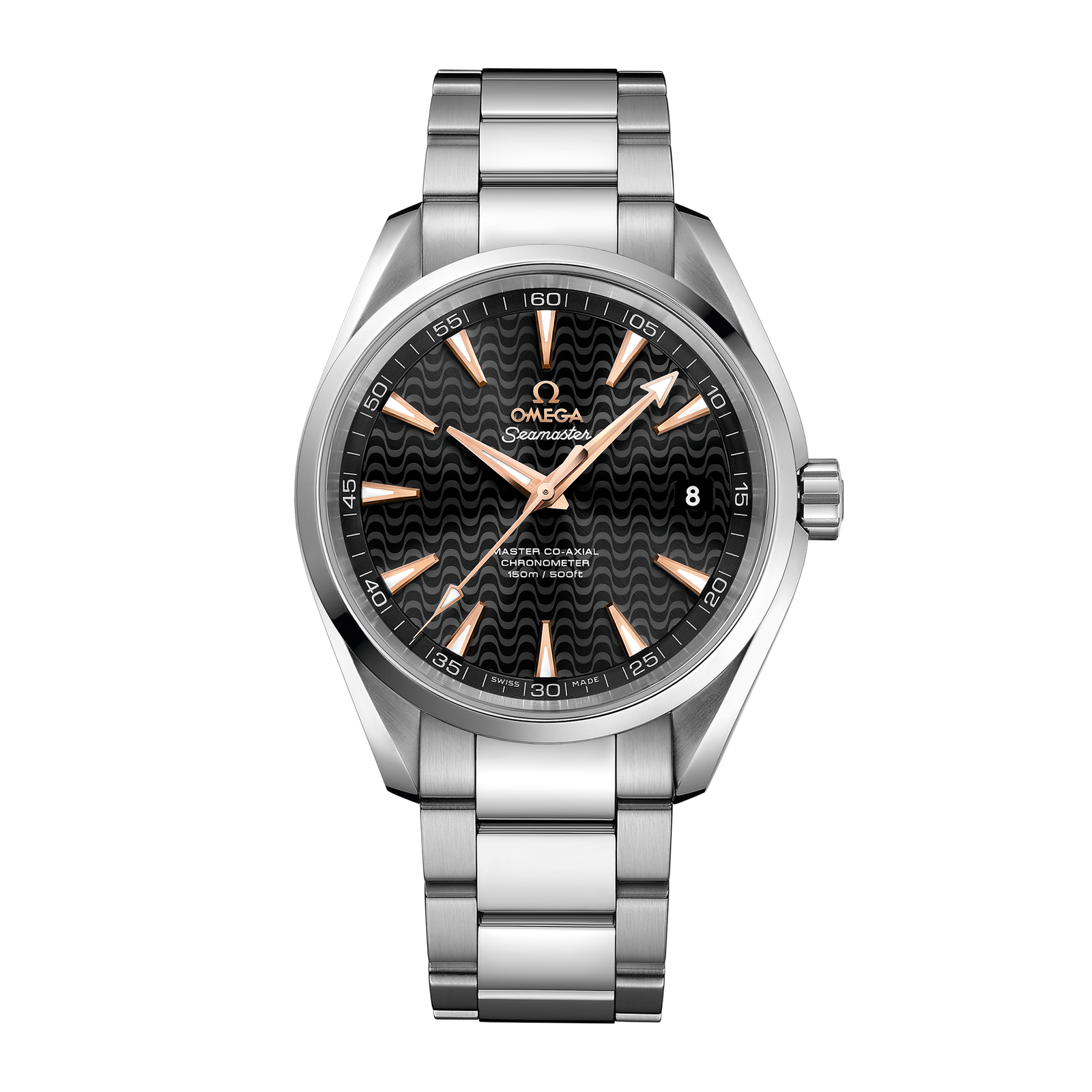 f150e69824a2ab5ce808d5ecfaea0cdf.png Aqua Terra Steel Black Waves Dial 41mm - Image 1