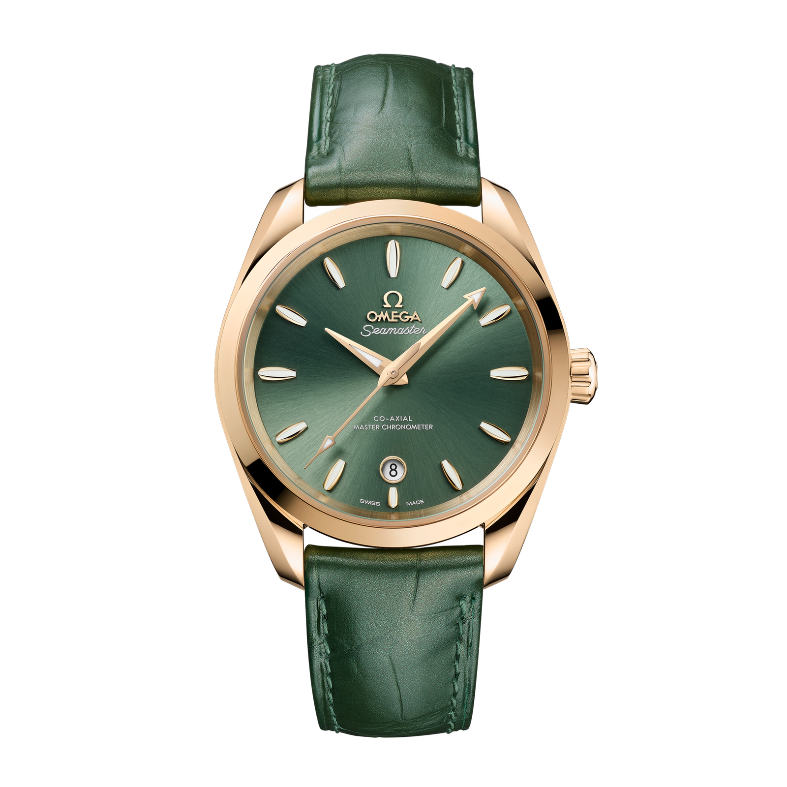f48499ebc9b23433144c59edaee70f54.png Aqua Terra Yellow Gold Green Dial 38mm - Image 1
