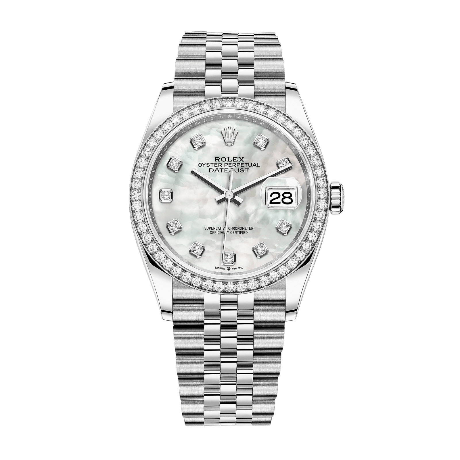 fd2ba9d59c45ef90db89b6931f07a86e.png Datejust Steel Diamond Jubilee Mother of Pearl Dial 36mm - Image 1