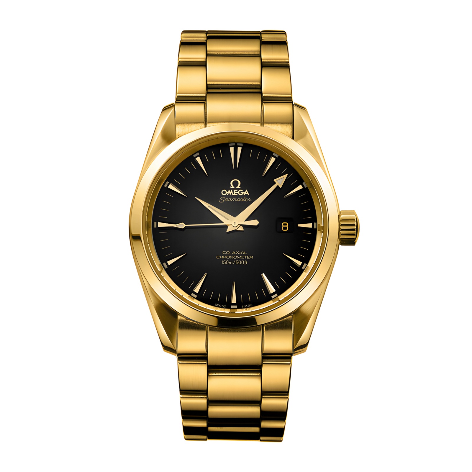 fe4bc0eab572ddfbb642bde3877d132b.png Aqua Terra Yellow Gold Black Dial 36mm - Image 1