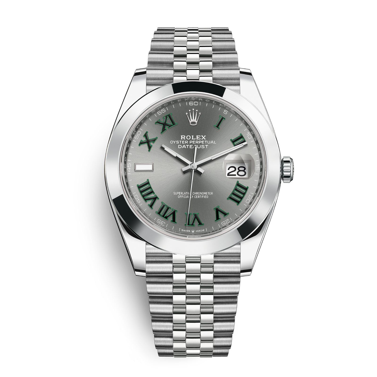 ff52db8a09f2f147d18d1be4b59ab7cc.png Datejust "Wimbledon" Steel Jubilee Grey Dial 41mm - Image 1